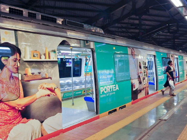 Mumbai Metro Train Advertising,Mumbai Metro Train Branding,Mumbai Metro Station Advertising